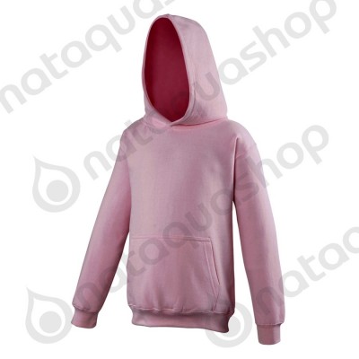JH01J - JUNIOR SWEAT A CAPUCHE COLLEGE Baby Pink