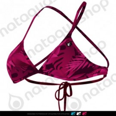 LEAVES FOREST TRIANGLE TIE BACK - FEMME Cherry Pink - photo 0