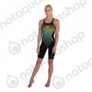 LZR PURE INTENT DOS FERME - FEMME black/fluo yellow/jade/rose gold - photo 1