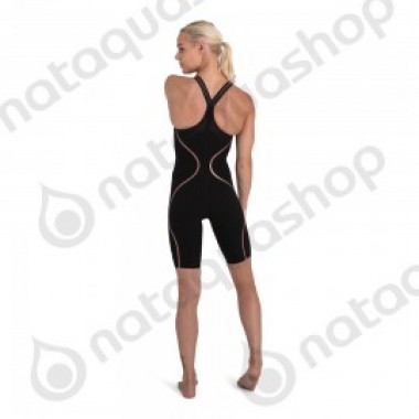 LZR PURE INTENT DOS FERME - FEMME black/fluo yellow/jade/rose gold - photo 3